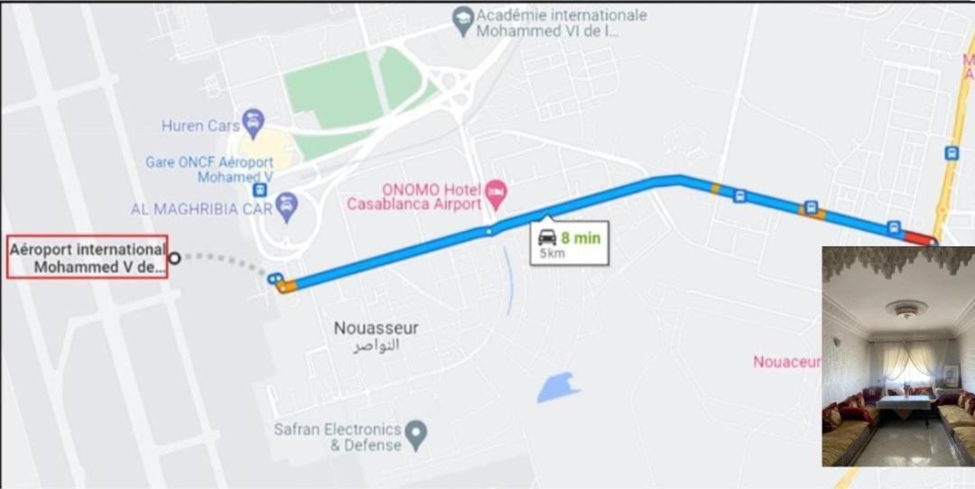 Adorable Apartamento A 8 Min Del Aeropuerto De Casablanca,Wifi Ultra Rapido Y Parking Gratis Derroua Exteriör bild