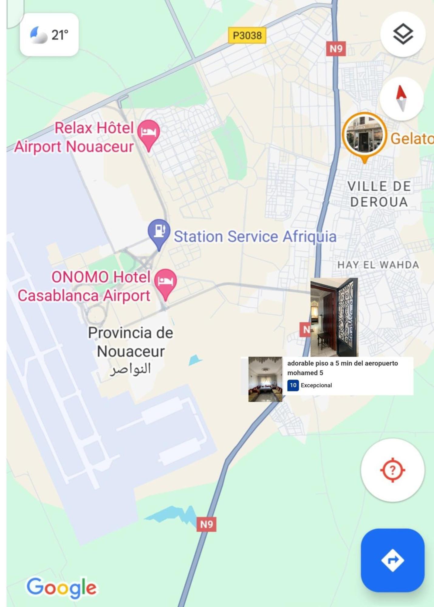 Adorable Apartamento A 8 Min Del Aeropuerto De Casablanca,Wifi Ultra Rapido Y Parking Gratis Derroua Exteriör bild